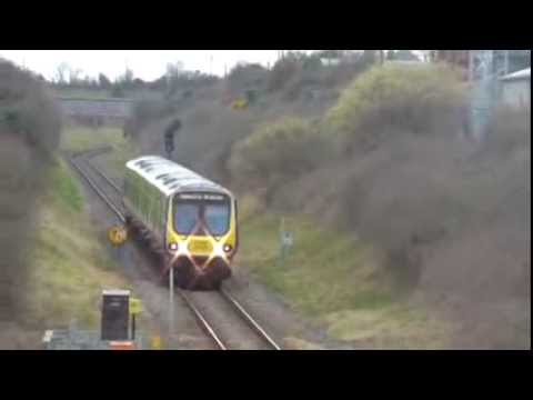 IE 29k DMU arrives and departs Arklow