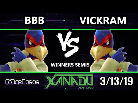 S@X 293 SSBM - Vickram (Falco)  Vs. BBB (Falco) - Smash Melee Winners Semis