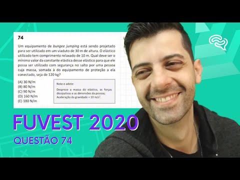 FUVEST 2020 - Q74 - Um equipamento de bungee jumping está sendo projetado para ser utilizado