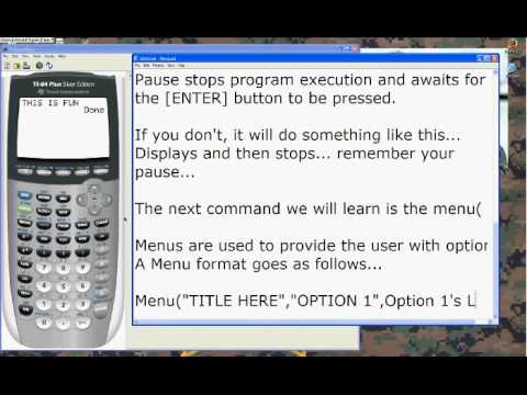 TI-BASIC Tutorial - Part I
