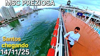 MSC PREZIOSA santos 14/11/25 cruzeiro chegando Buzios  navio saindo @cruzeiros2025  #drone #google