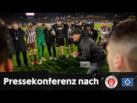 Die Pressekonferenz nach dem Spiel gegen den Hamburger SV