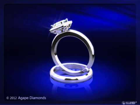 1.80Ct Princess Cut Engagement Ring in White Gold
