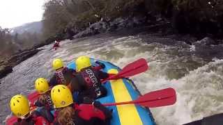 preview picture of video 'White Water Rafting on the River Dee, Llangollen with ProAdventure'