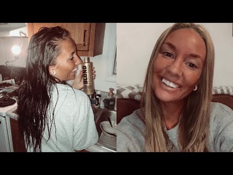 HOW TO BLEACH DARK HAIR FROM HOME PT 2 // up to 9...