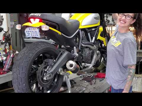 Killgurl's new Competition Werkes exhaust - Ducati Scrambler