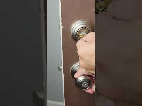 Part of a video titled How to Rekey a Lock in 10 seconds with Kwikset Door Lock #shorts ...