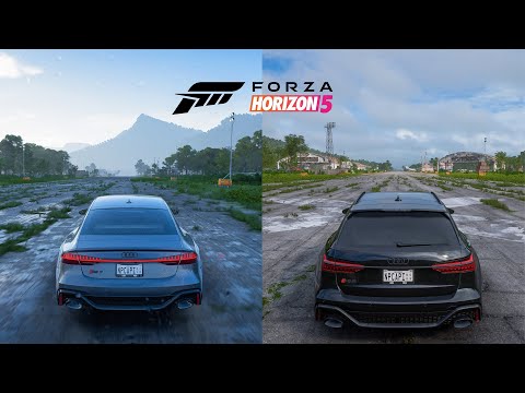 AUDI BATTLE! RS6 Avant vs RS7 Sportback | Drag Race & Sound Test [4K]