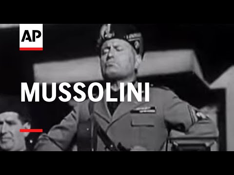 Mussolini Addresses Fascists at Milan