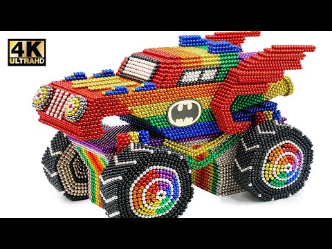 Most Creative - Make Coolest Batmobile Car From Magnetic Balls (Satisfying) | Magnet World Series