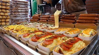 미국식 피자 핫도그, 치즈 핫도그 / American Style Pizza Hot dog, Cheese Hot dog - Korean Street Food