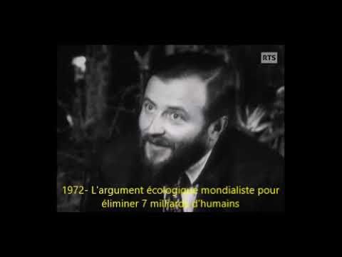 Exposé du Club de Rome 1972r où la surpopulation est présenté comme le danger pour la terre