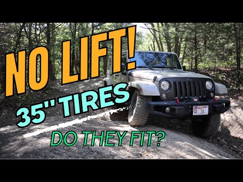 No lift 35" tires on a 2017 Jeep Wrangler JKU Rubicon Recon