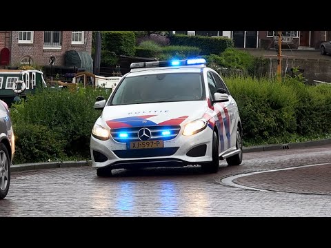 P1, Politie Noodhulp B-Klasse naar ongevalsmelding Hantumerweg Dokkum