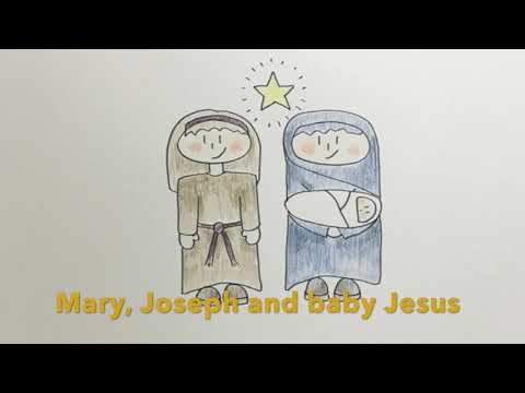 How to draw Mary, Joseph and baby Jesus