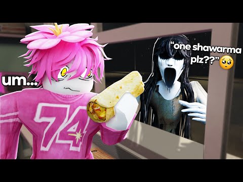 Surviving 24 HOURS at ROBLOX Shawarma Kiosk: the ANOMALY