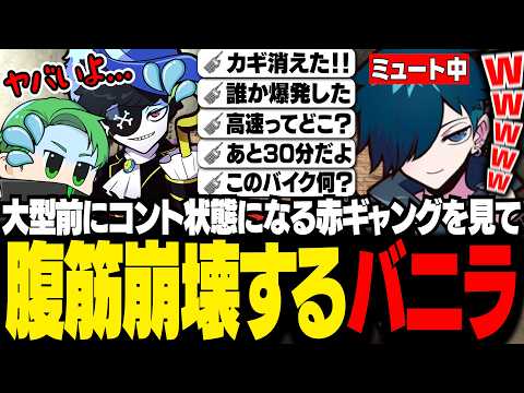 【#NEWTOWN】大型直前パニック状態の赤ギャング無線を聞いて笑いが止まらないバニラ【GTA5/バニラ/切り抜き】