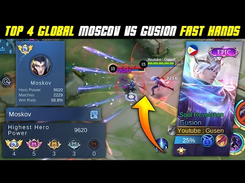 9K Mmr Moscov vs Gusion No Mercy!! Gusion Fast Hands Gameplay - Build Top 1 Global Gusion 2023  MLBB