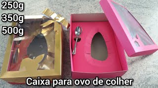 Como fazer caixa para ovo de colher - 250g, 350g e 500g com ninho ajustável # 98