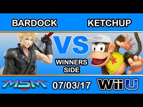 MSM 103 - Bardock (Cloud) Vs. SNG | Ketchup (Diddy Kong) Winners Side