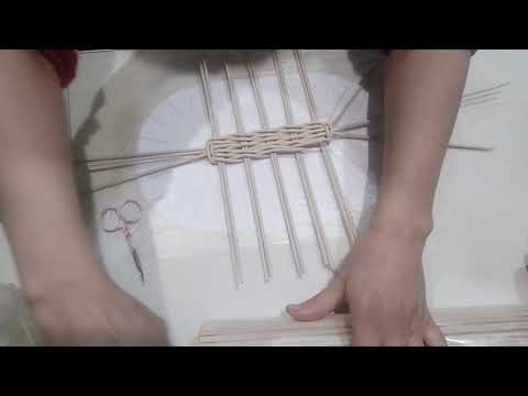 Корзина пасхальная. 1/1- часть.Плету донышко.