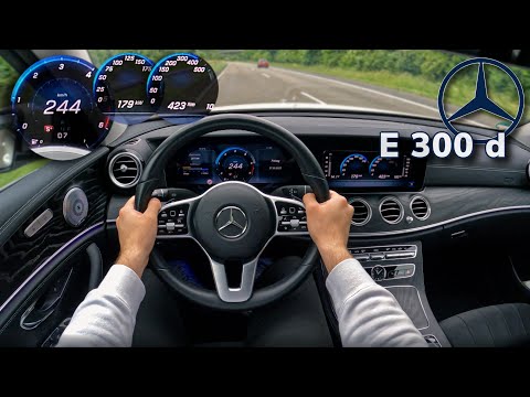 Mercedes-Benz E 300d W213 2.0 245HP POV Test Drive, 100-200, Acceleration on Autobahn 🏎️