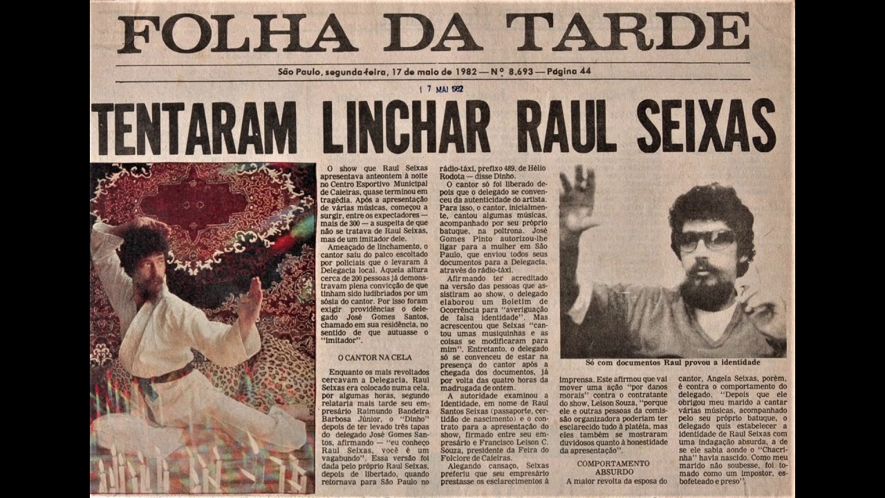 Gil Gomes narra o incidente com Raul Seixas em Caieiras/SP 1982