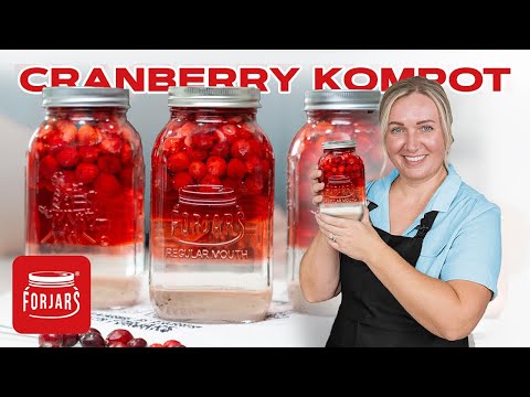 HEALTHY Canned Cranberry Kompot Recipe