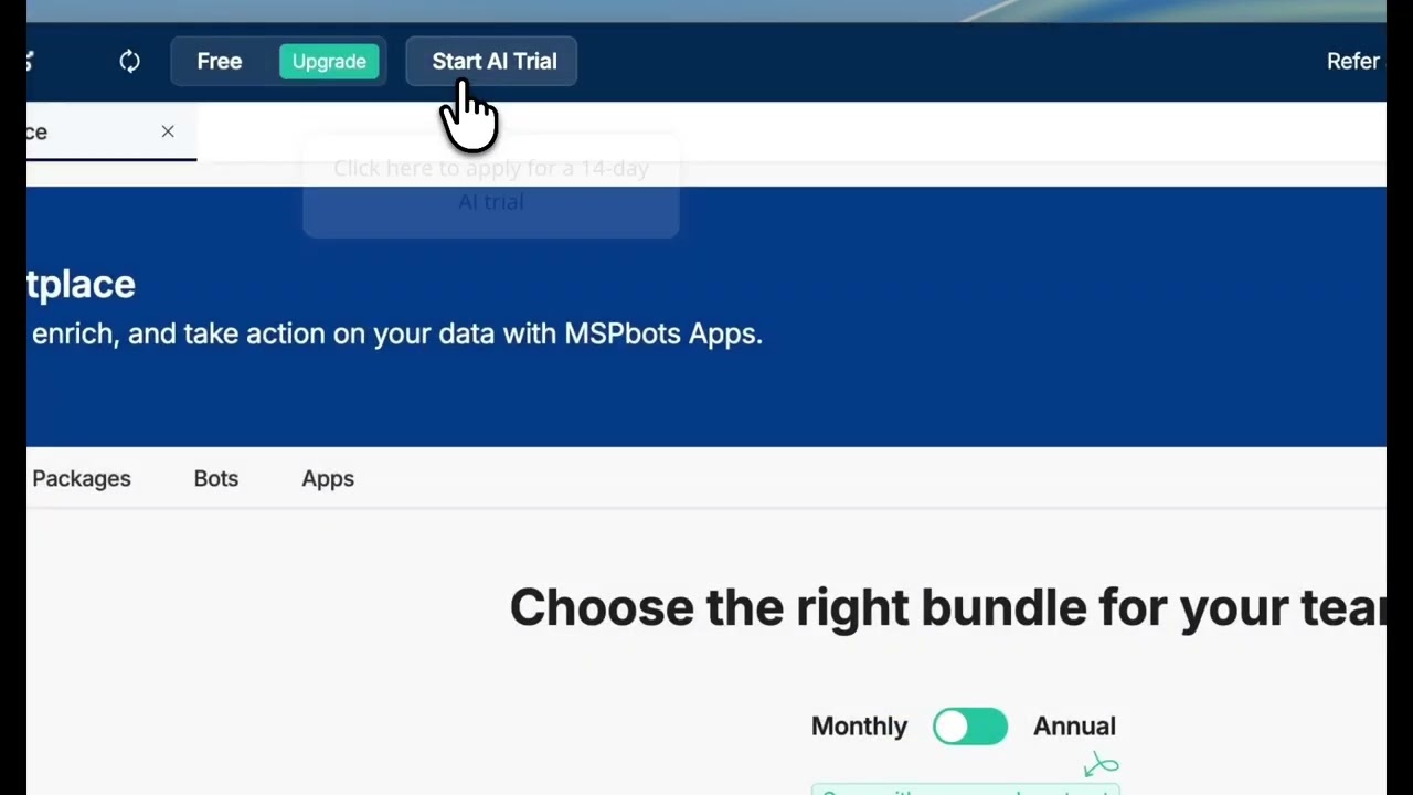 How to Start MSPbots Free AI Trial video thumbnail