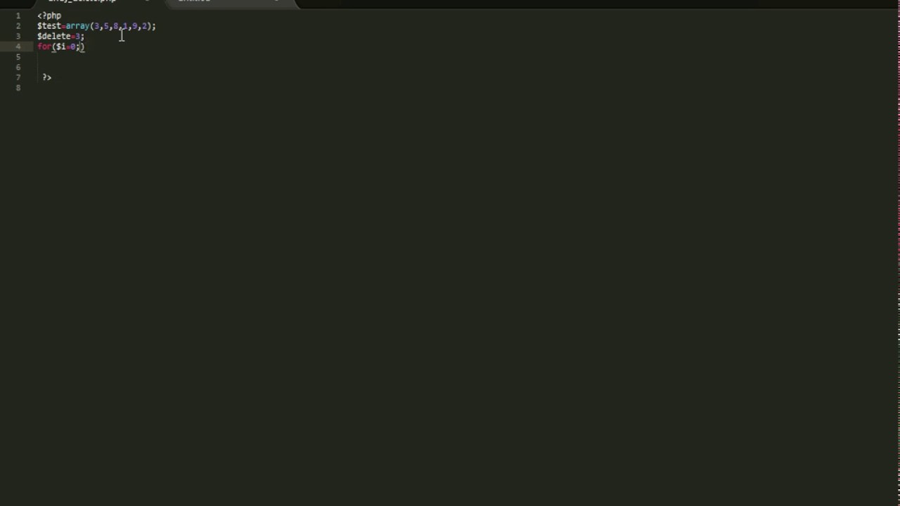 how to delete value from php array manually | data structure and php logic learn step by step