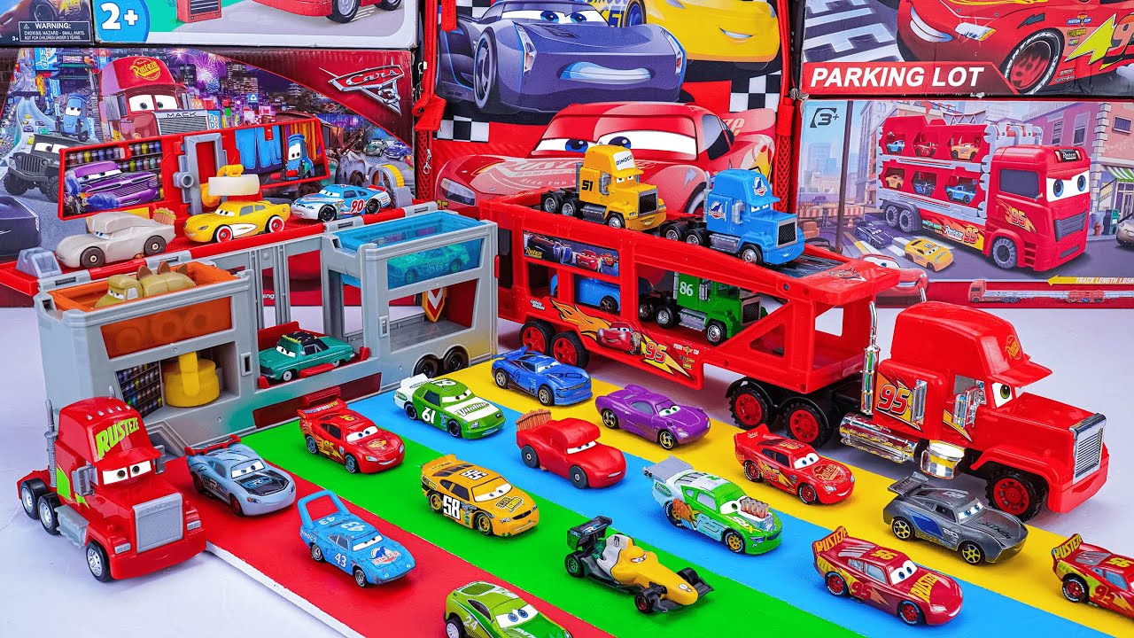 Disney Pixar Cars Unboxing Review | Disney Pixar Cars Go Toy Truck Race Track | Lightning McQueen