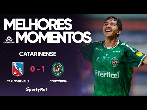 JOGO DE SUPERAÇÃO DO CONCÓRDIA - Carlos Renaux 0x1 Concórdia - Melhores Momentos - Catarinense