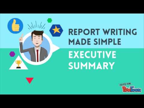 REPORT WRITING MADE SIMPLE - THE EXECUTIVE SUMMARY