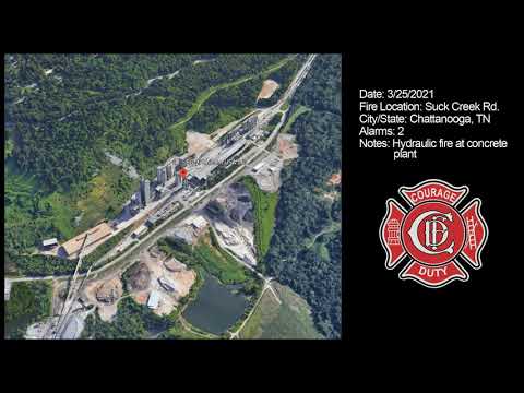 Chattanooga 2-Alarm Cement Plant Fire Audio 3/25/2021 [Tennessee]