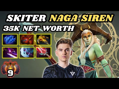 🔥 Skiter Naga Siren Hard Carry Highlights 🔥 35K NET WORTH Immortal 9 Skiter - Dota 2