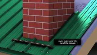 How to install chimney flashing when using Union's MasterRib metal roo