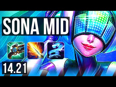 SONA vs AHRI (MID) | 1200+ games | NA Master | 14.21