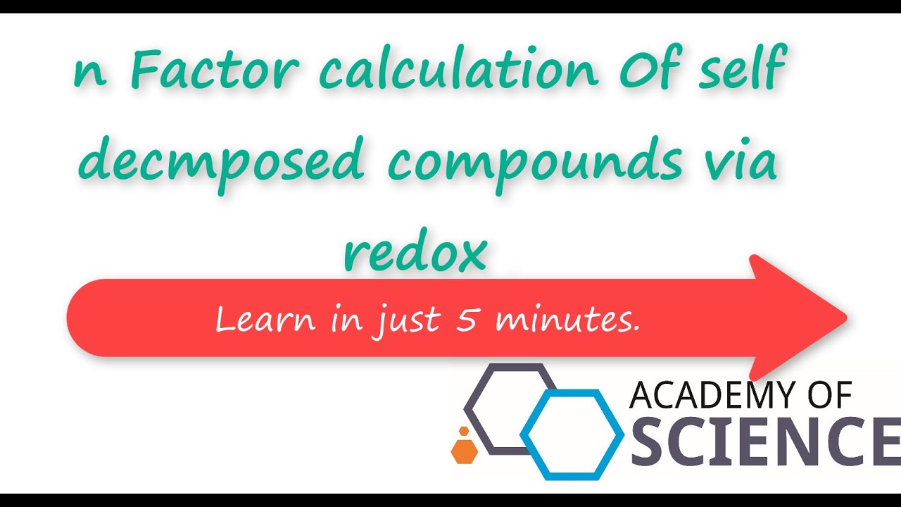 Self decomposed compounds via redox | n factor calculation | Physical chemistry by Deepak Poonia sir