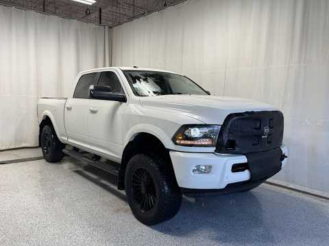 2017 Ram 3500 4WD Crew Cab 6.4 Ft Box Laramie in White for sale at Park Mazda in Sherwood Park, AB
