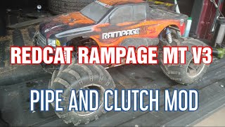 REDCAT RAMPAGE MT V3 MODDED PIPE 8k CLUTCH TEST