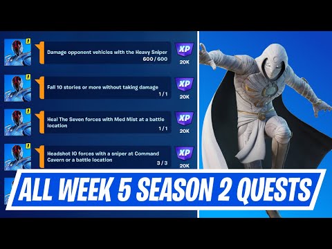 Fortnite Week 5 Season Quests Challenges - How to complete Week 5 Season Quests - Chapter 3 Season 2