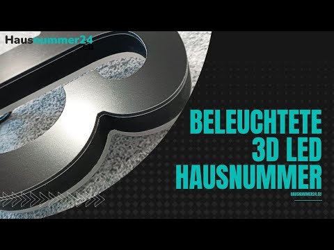 Beleuchtete 3D LED Hausnummern mit Halo-Effekt | Hausnummer24.eu