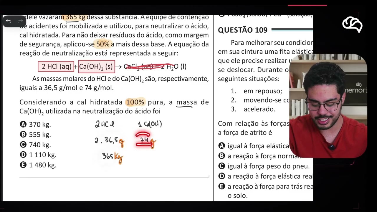 Resolução em Vídeo — Questão 107 ENEM 2025 Belém