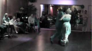 Eva and HJ dance Argentine tango on Santa Milonguita of Biagi