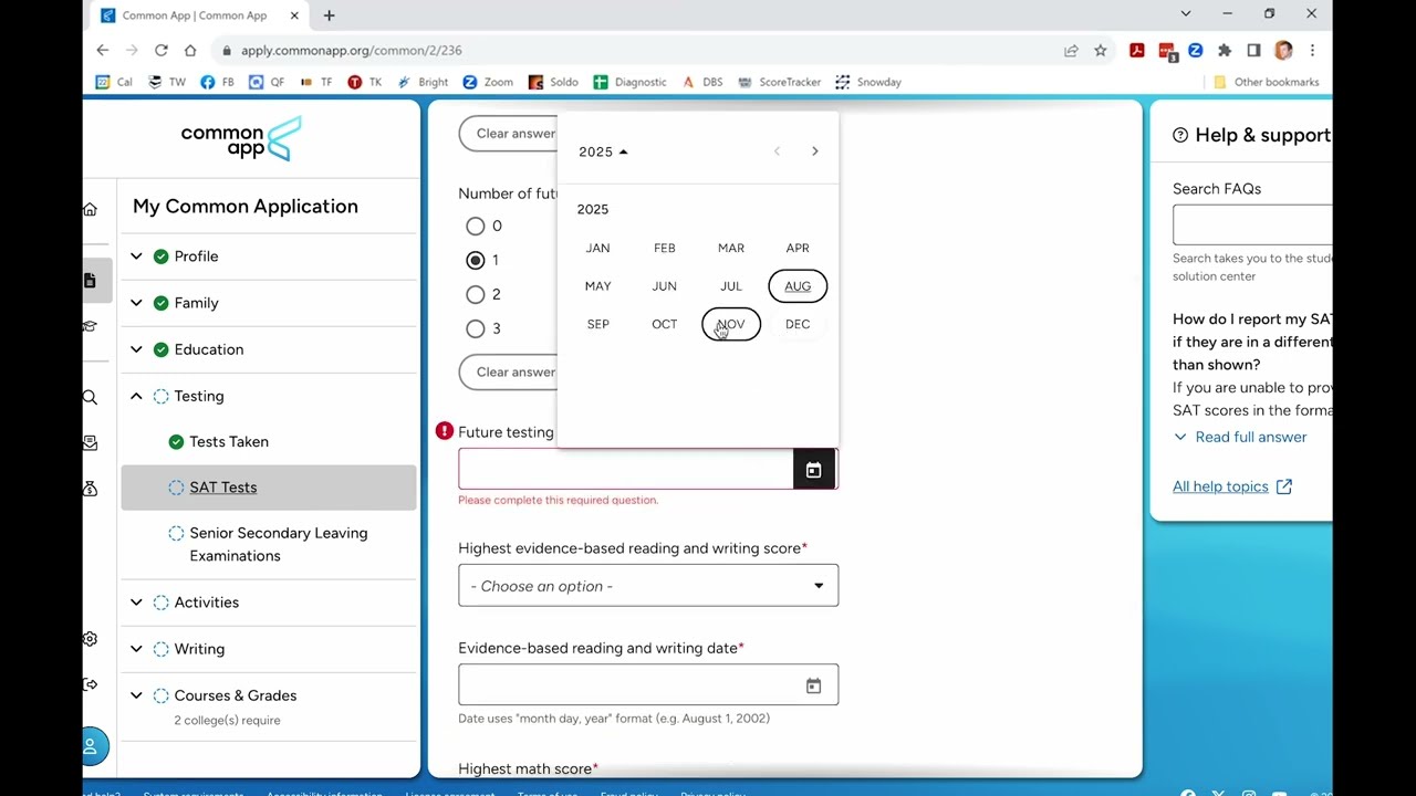 Common App Guidance 2025 Part 2 - The Other Common App Sections