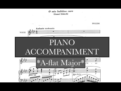 O mio babbino caro (G. Puccini) Ab Major Piano Accompaniment - Opera Karaoke