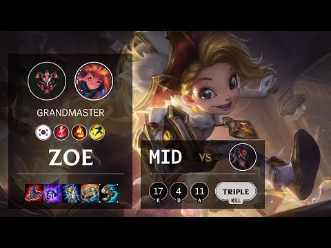 Zoe Mid vs Lucian - KR Grandmaster Patch 10.16