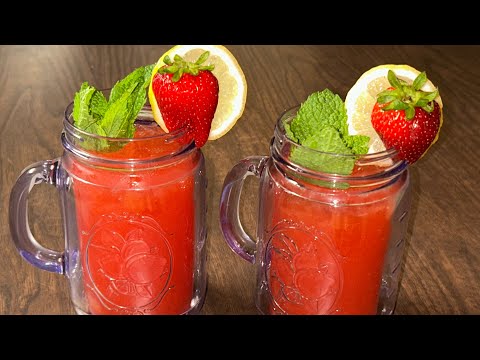 Fresh Strawberry Lemonade Recipe - How To Make Homemade Strawberry Lemonade