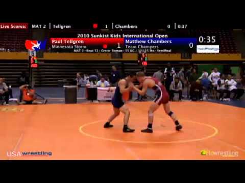Sunkist Open - Greco - 55kg Semifinals - Paul Tellgren vs. Matthew Chambers