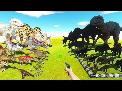 FPS Avatar Rescues Black Dinosaurs and Fights Carnivore Dinosaurs - Animal Revolt Battle Simulator